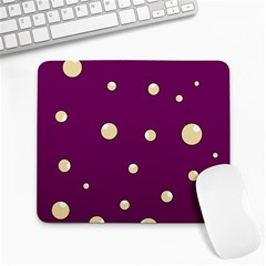 Purple And Yellow Bubbles Large Mousepads by Valentinaart