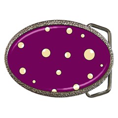 Purple And Yellow Bubbles Belt Buckles by Valentinaart