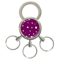 Purple And Yellow Bubbles 3-ring Key Chains