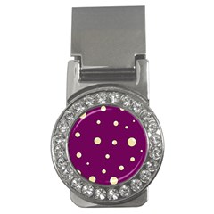 Purple And Yellow Bubbles Money Clips (cz) 