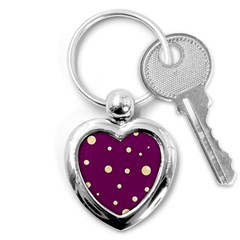 Purple And Yellow Bubbles Key Chains (heart) 