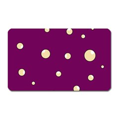 Purple And Yellow Bubbles Magnet (rectangular)