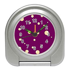 Purple And Yellow Bubbles Travel Alarm Clocks