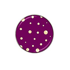 Purple And Yellow Bubbles Hat Clip Ball Marker (4 Pack)