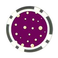 Purple And Yellow Bubbles Poker Chip Card Guards