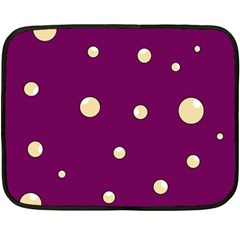 Purple And Yellow Bubbles Double Sided Fleece Blanket (mini) 