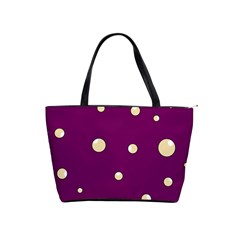 Purple And Yellow Bubbles Shoulder Handbags