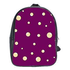 Purple And Yellow Bubbles School Bags(large) 