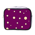 Purple and yellow bubbles Mini Toiletries Bags Front