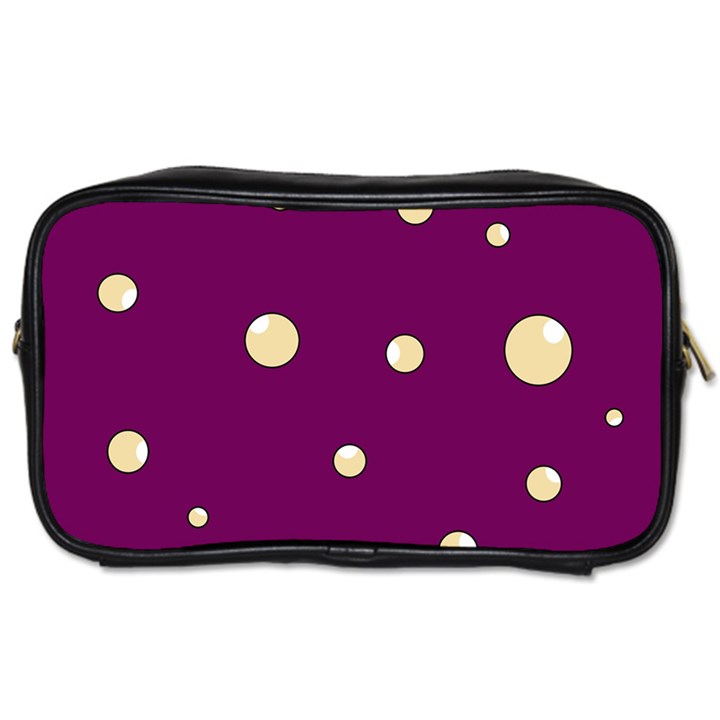 Purple and yellow bubbles Toiletries Bags 2-Side