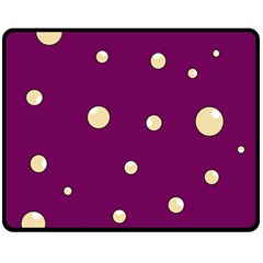 Purple And Yellow Bubbles Fleece Blanket (medium) 