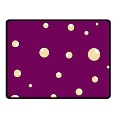 Purple And Yellow Bubbles Fleece Blanket (small)