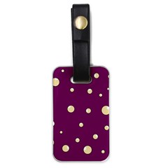 Purple And Yellow Bubbles Luggage Tags (one Side) 