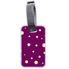 Purple And Yellow Bubbles Luggage Tags (two Sides)