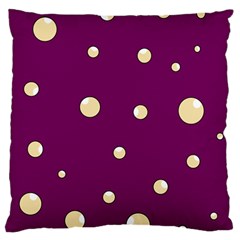 Purple And Yellow Bubbles Large Cushion Case (two Sides)