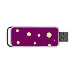 Purple And Yellow Bubbles Portable Usb Flash (two Sides) by Valentinaart