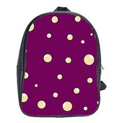 Purple And Yellow Bubbles School Bags (xl)  by Valentinaart