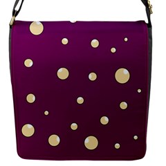 Purple And Yellow Bubbles Flap Messenger Bag (s)