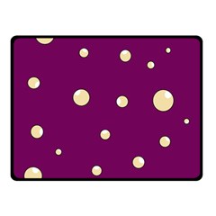 Purple And Yellow Bubbles Double Sided Fleece Blanket (small) 