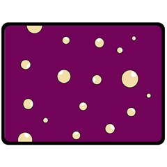 Purple And Yellow Bubbles Double Sided Fleece Blanket (large) 