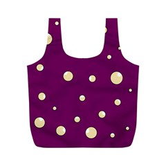 Purple And Yellow Bubbles Full Print Recycle Bags (m) 