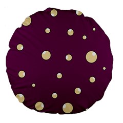 Purple And Yellow Bubbles Large 18  Premium Flano Round Cushions