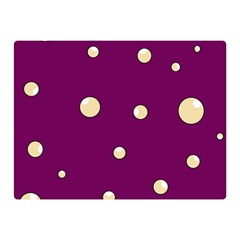 Purple And Yellow Bubbles Double Sided Flano Blanket (mini) 