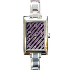 Purple Elegant Lines Rectangle Italian Charm Watch by Valentinaart