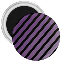 Purple Elegant Lines 3  Magnets