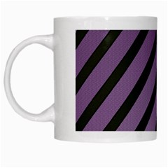 Purple Elegant Lines White Mugs by Valentinaart