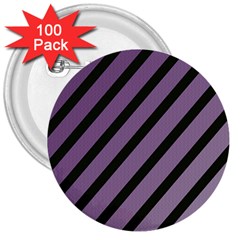 Purple Elegant Lines 3  Buttons (100 Pack)  by Valentinaart