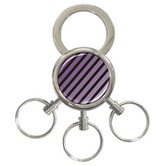 Purple Elegant Lines 3-ring Key Chains