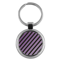 Purple Elegant Lines Key Chains (round)  by Valentinaart