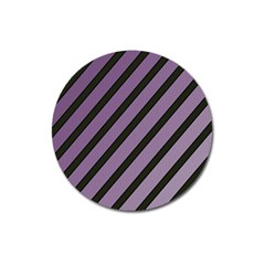 Purple Elegant Lines Magnet 3  (round)