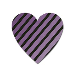 Purple Elegant Lines Heart Magnet