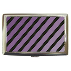 Purple Elegant Lines Cigarette Money Cases by Valentinaart