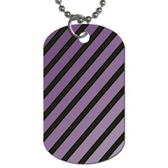 Purple Elegant Lines Dog Tag (two Sides)