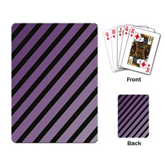 Purple Elegant Lines Playing Card