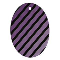 Purple Elegant Lines Oval Ornament (two Sides) by Valentinaart