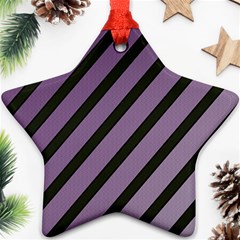 Purple Elegant Lines Star Ornament (two Sides) 