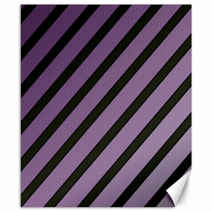 Purple elegant lines Canvas 8  x 10 