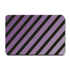 Purple Elegant Lines Small Doormat  by Valentinaart