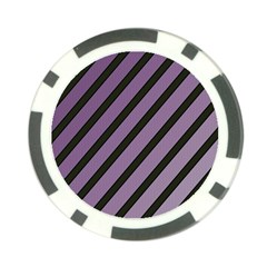 Purple Elegant Lines Poker Chip Card Guards