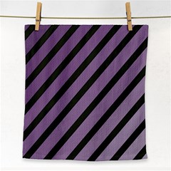 Purple Elegant Lines Face Towel