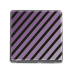 Purple Elegant Lines Memory Card Reader (square)