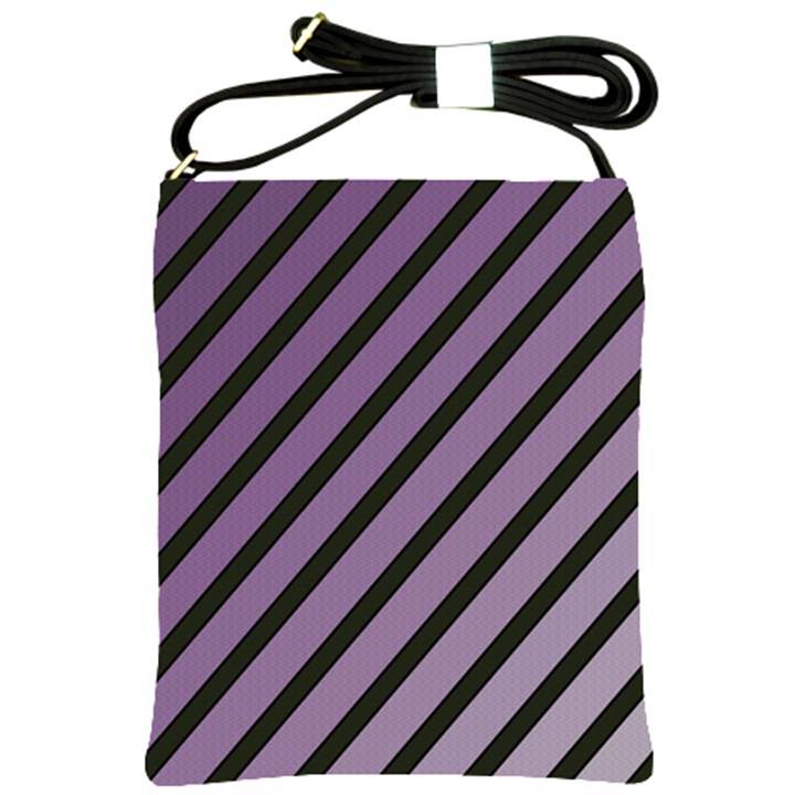 Purple elegant lines Shoulder Sling Bags