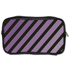 Purple Elegant Lines Toiletries Bags by Valentinaart