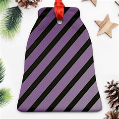 Purple Elegant Lines Bell Ornament (2 Sides)