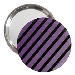 Purple Elegant Lines 3  Handbag Mirrors