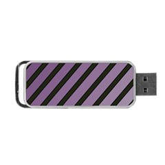 Purple Elegant Lines Portable Usb Flash (one Side) by Valentinaart